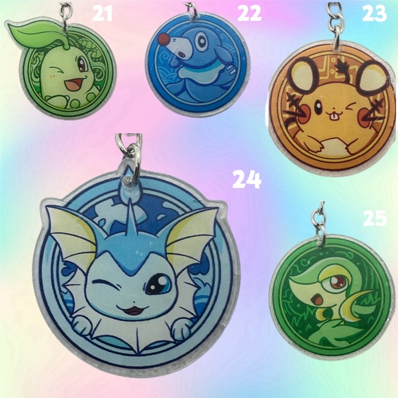 Poke Medallion Keychains - Picture 6 of 7